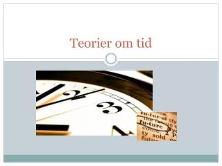 teorier om tid
