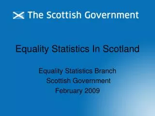 Equality Statistics In Scotland