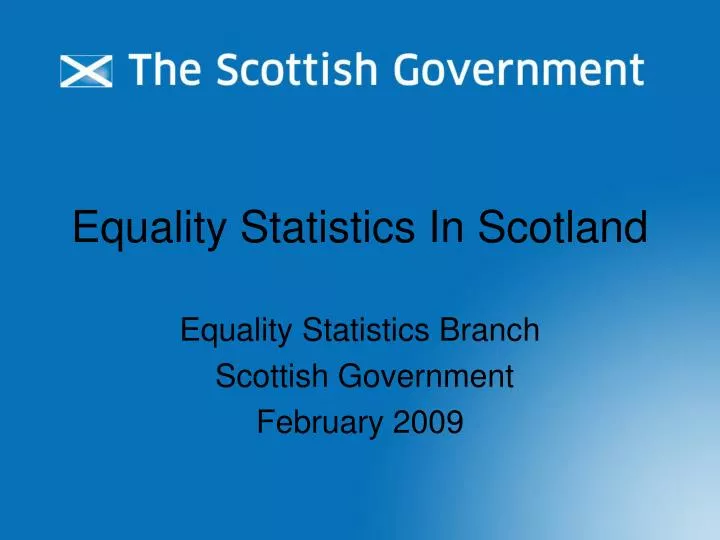 equality statistics in scotland