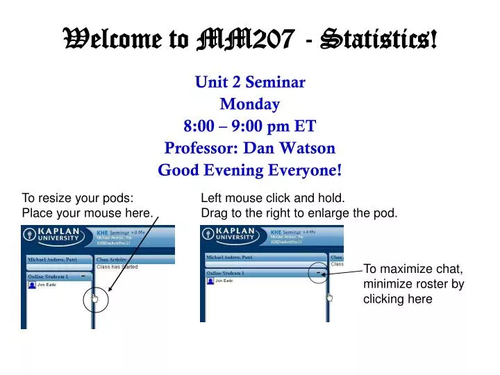 welcome to mm207 statistics