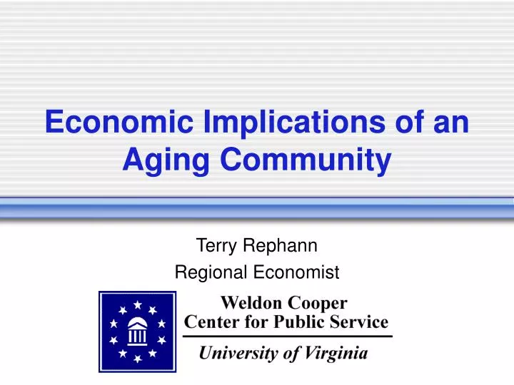 economic implications of an aging community