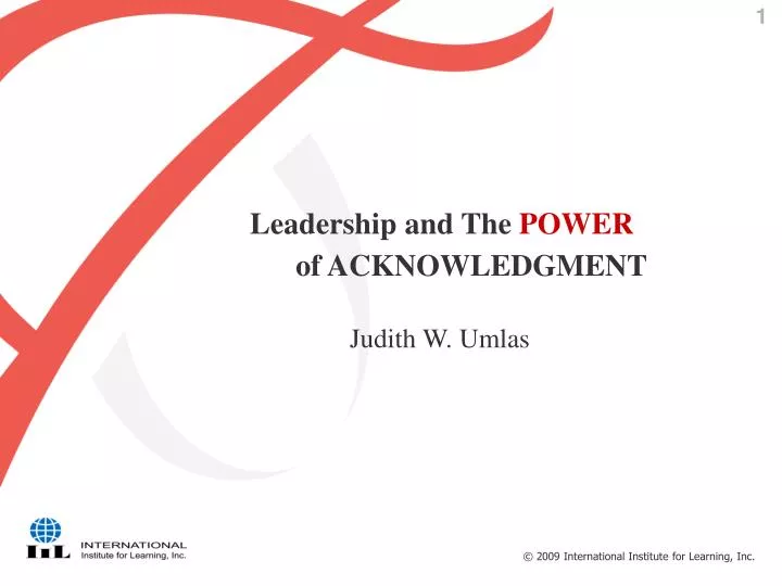 leadership and the power of acknowledgment