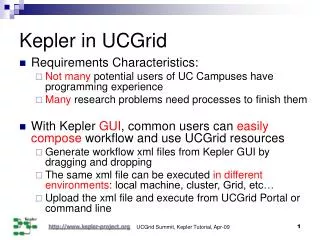 Kepler in UCGrid