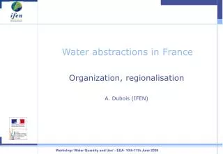 Water abstractions in France