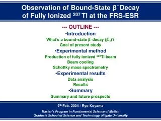 Observation of Bound-State ? Decay of Fully Ionized 207 Tl at the FRS-ESR