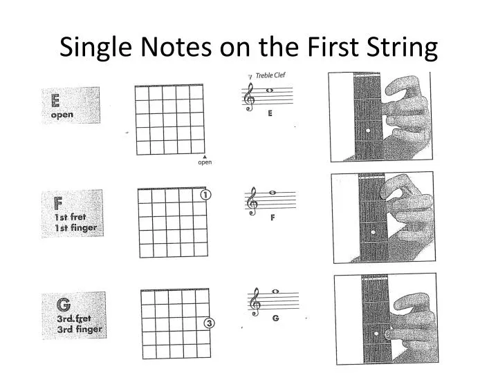 single notes on the first string