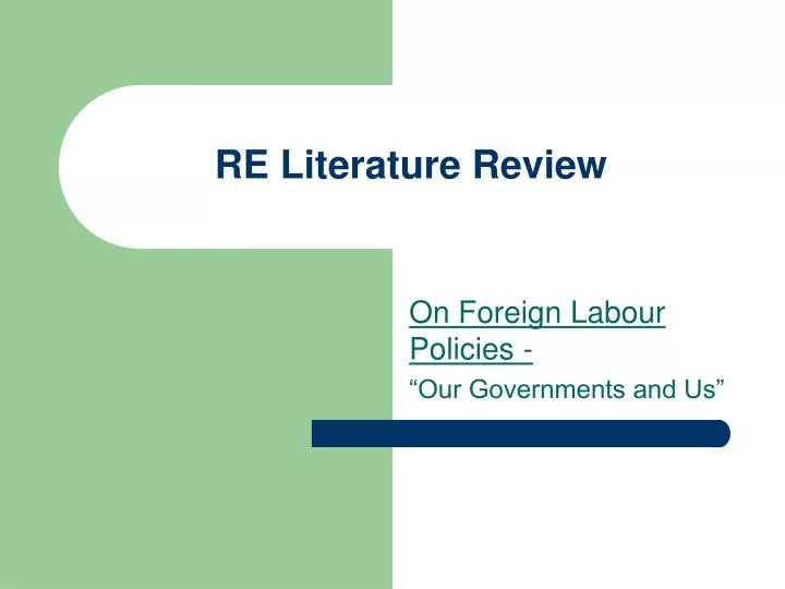 re literature review