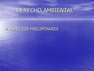 derecho ambiental