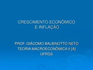 crescimento econ mico e infla o