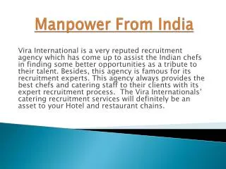 Manpower From India