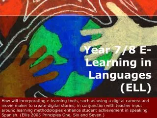 Year 7/8 E-Learning in Languages (ELL)