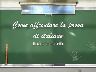 come affrontare la prova di italiano