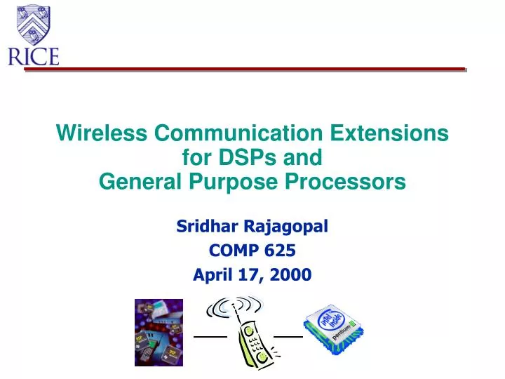 wireless communication extensions for dsps and general purpose processors