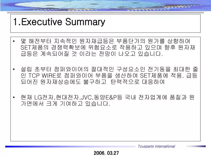 1 executive summary