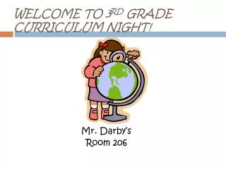 WELCOME TO 3 RD GRADE CURRICULUM NIGHT!