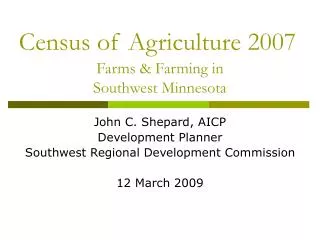 Census of Agriculture 2007