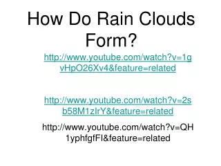 How Do Rain Clouds Form?