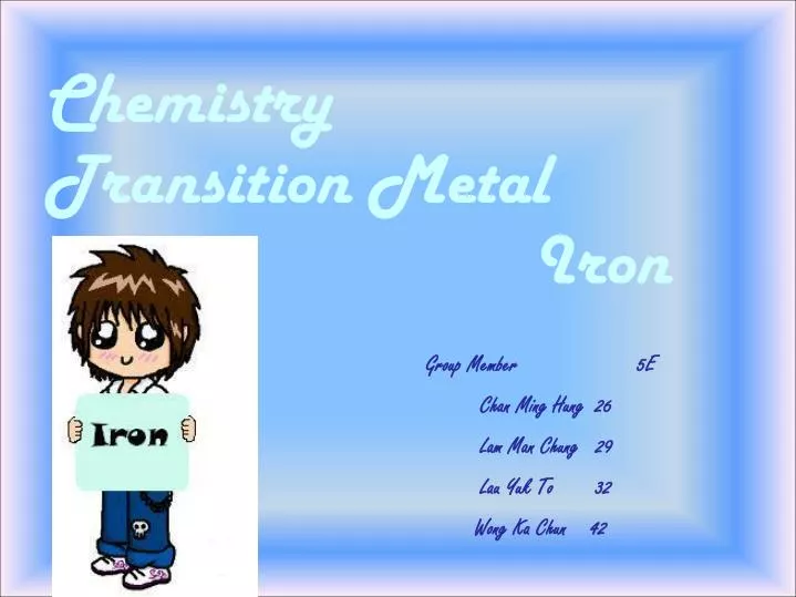 chemistry transition metal iron