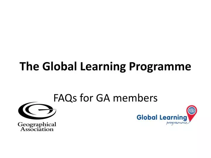 the global learning programme