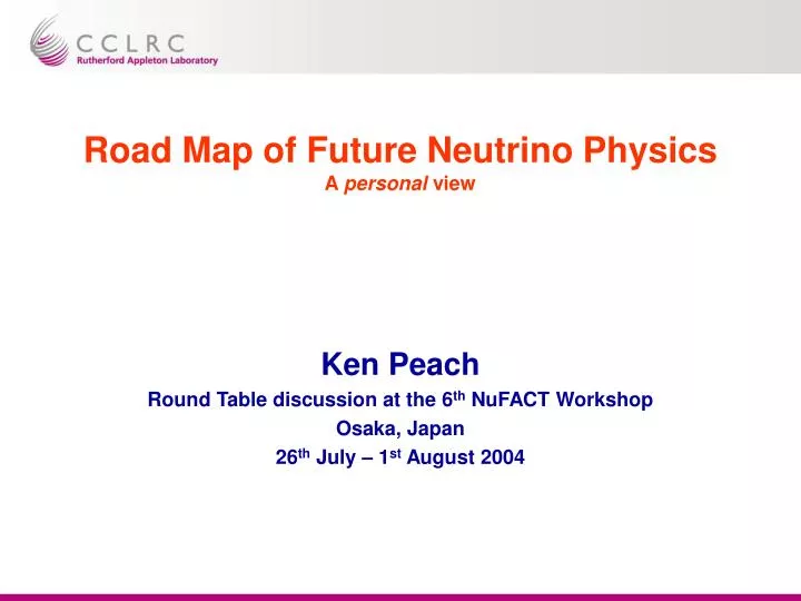 road map of future neutrino physics a personal view