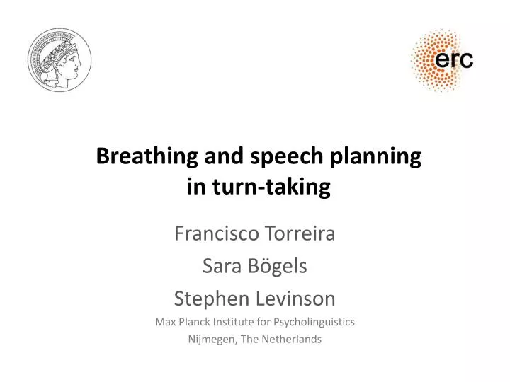 breathing and speech planning in turn taking