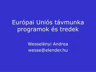eur pai uni s t vmunka programok s tredek