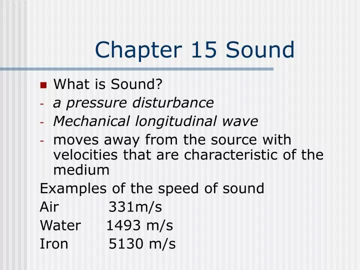 PPT - Chapter 15 Sound PowerPoint Presentation, free download - ID:5906558