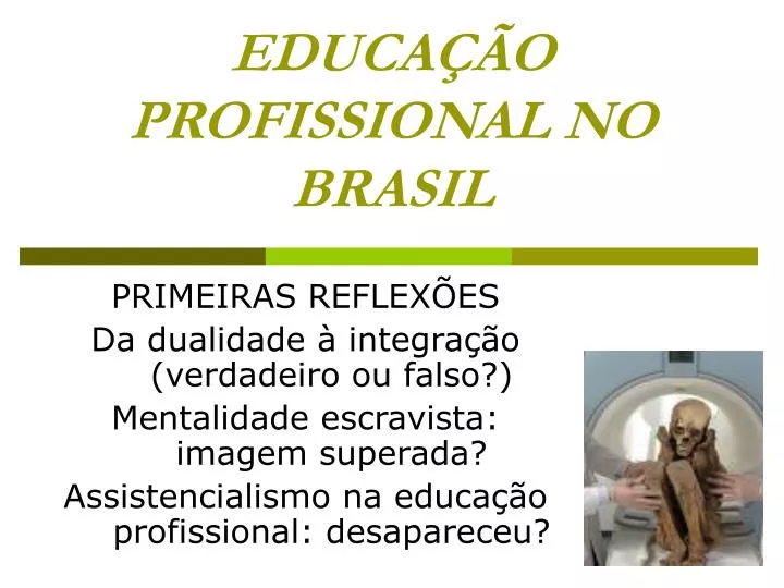 educa o profissional no brasil