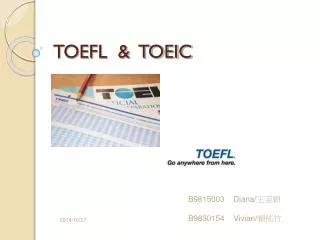 TOEFL &amp; TOEIC