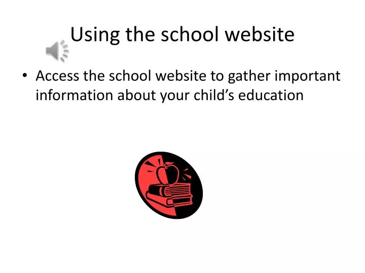 using the school website
