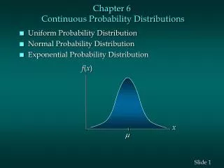 chapter 6 continuous probability distributions