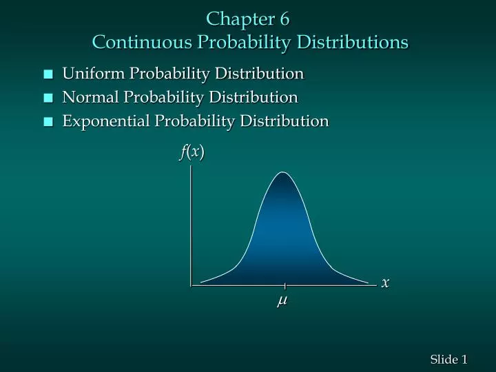 chapter 6 continuous probability distributions
