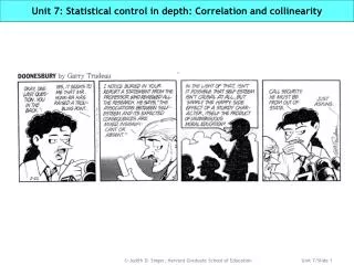 Unit 7: Statistical control in depth: Correlation and collinearity