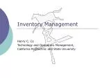 Inventory Management - slide 1