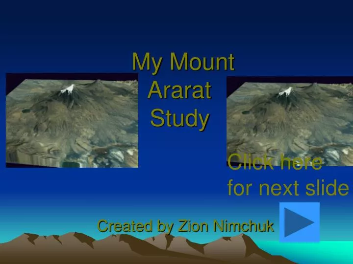 my mount ararat study
