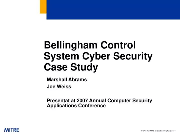 bellingham control system cyber security case study