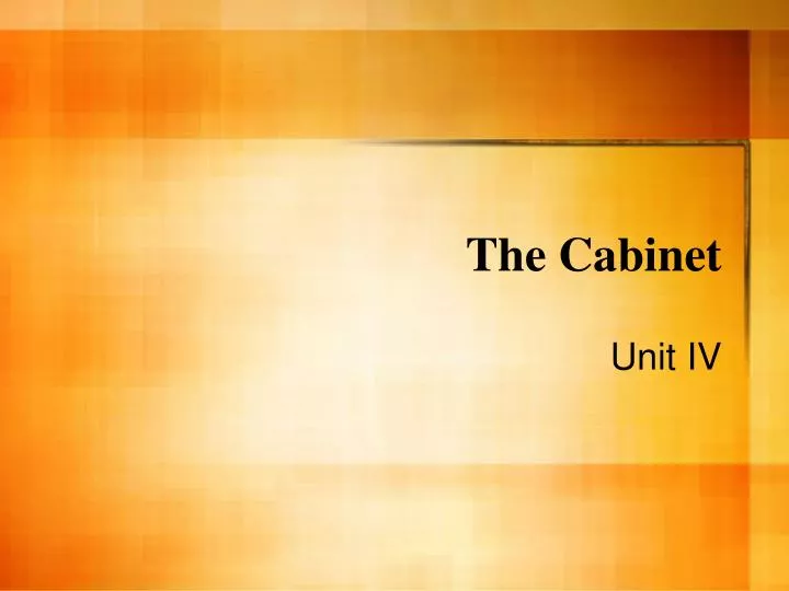 the cabinet
