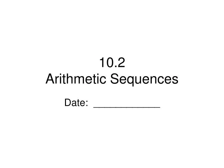 10 2 arithmetic sequences