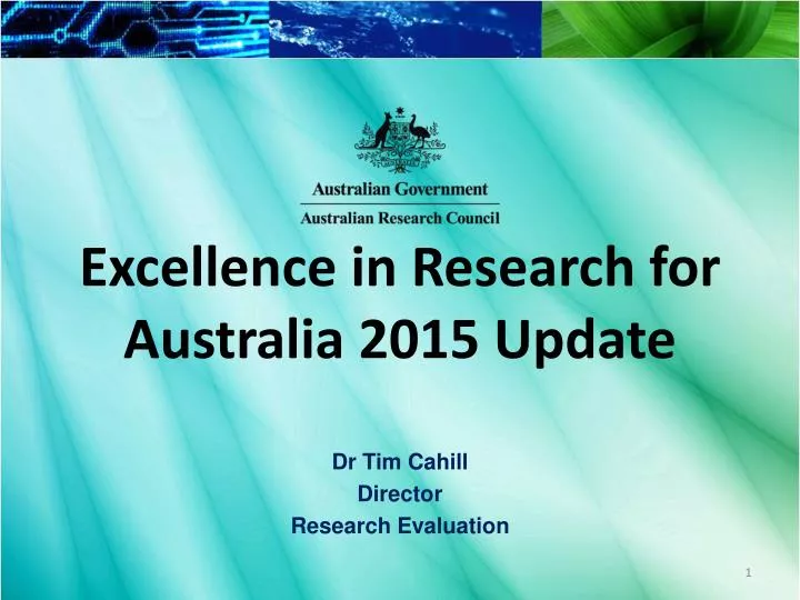 excellence in research for australia 2015 update