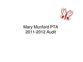 Mary Munford PTA 2011-2012 Audit