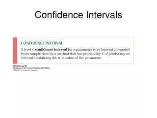 Confidence Intervals