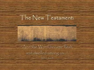 The New Testament: