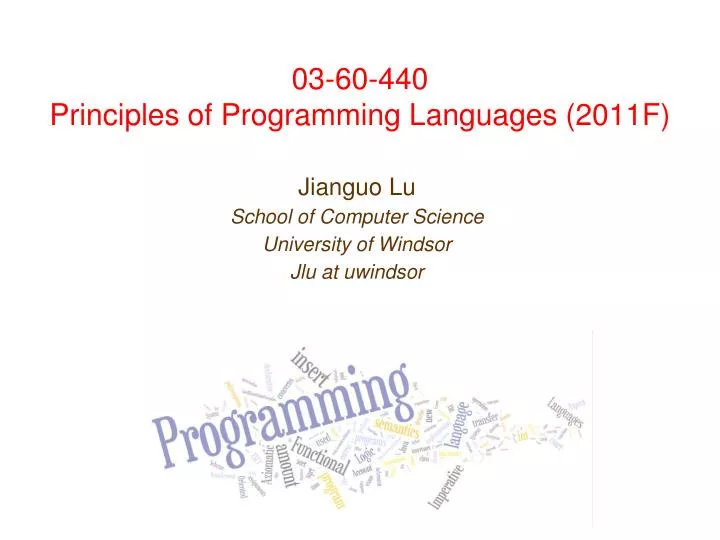 03 60 440 principles of programming languages 2011f