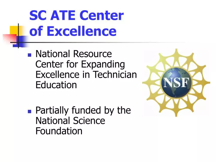 sc ate center of excellence