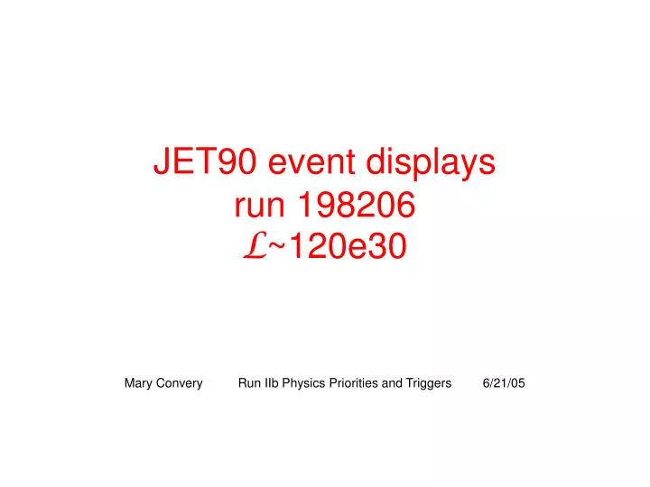 jet90 event displays run 198206 l 120e30