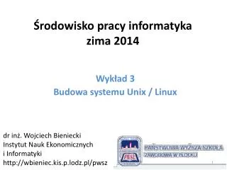 rodowisko pracy informatyka zima 2014