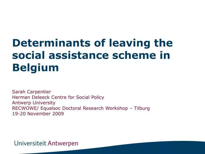 determinants of leaving the social assistance scheme in belgium