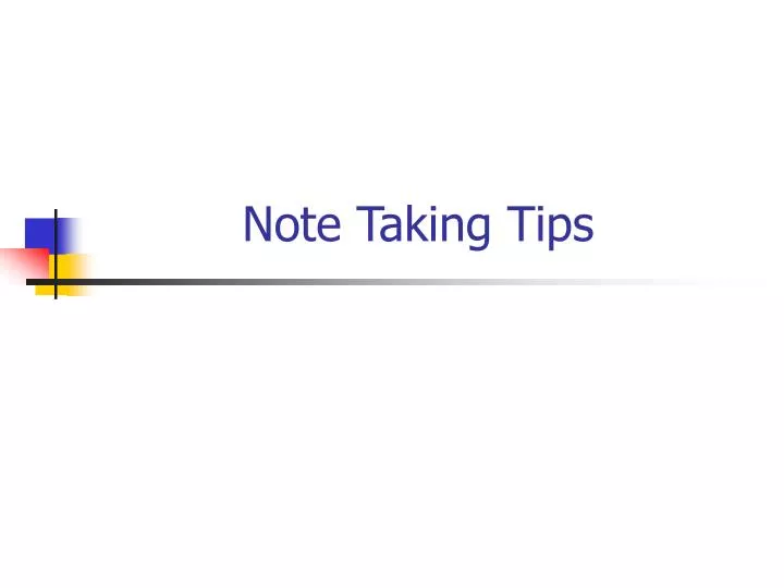note taking tips