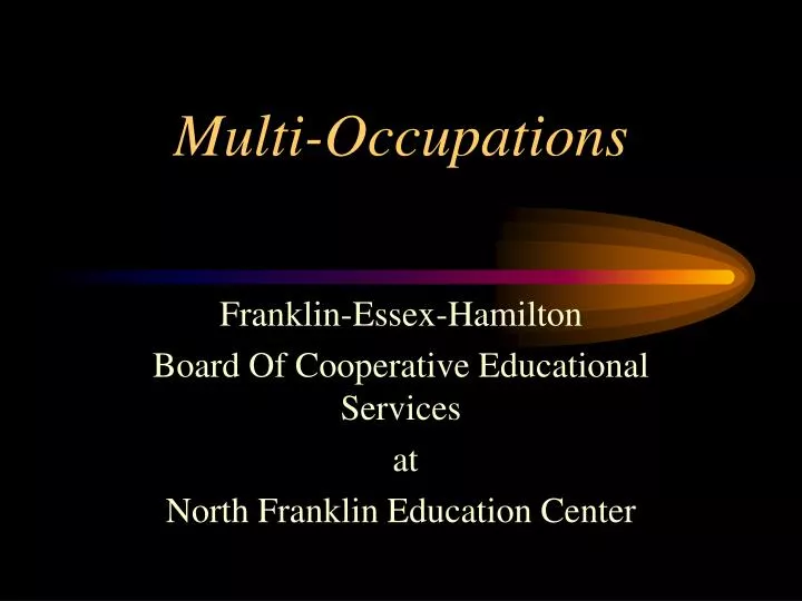 multi occupations