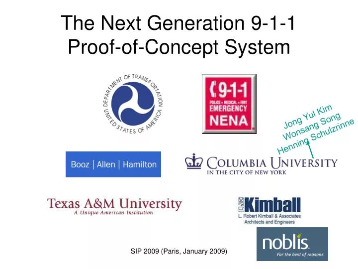 the next generation 9 1 1 proof of concept system